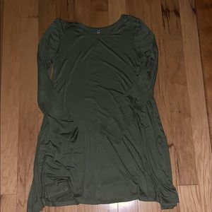 An olive green dress